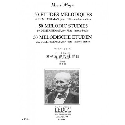 Moyse Marcel - 50 Etudes Melodiques Op.4 D'apres Demersseman Pour La Flute Vol.2