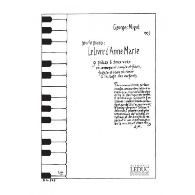 Migot Georges - Le Livre d'ANNE-marie