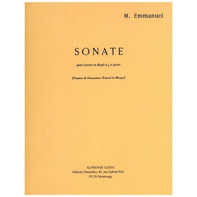 EMMANUEL MAURICE - SONATE - CORNET OU BUGLE SIb & PIANO