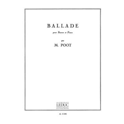 POOT MARCEL - BALLADE - BASSON & PIANO