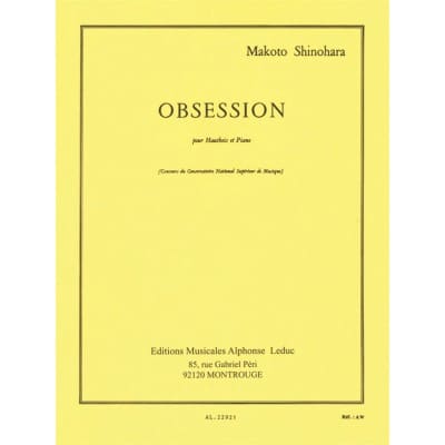 SHINOHARA M. - OBSESSION - HAUTBOIS ET PIANO 