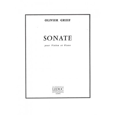GREIF OLIVIER - SONATE POUR VIOLON & PIANO