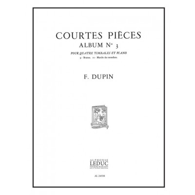 DUPIN FRANÇOIS - COURTES PIECES ALBUM N°3