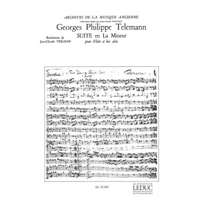 Telemann - Suite En La Mineur Pour Flute A Bec Alto