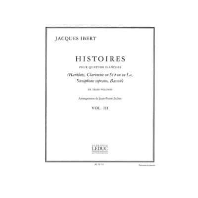 LEDUC JACQUES IBERT - HISTOIRES POUR QUATUORS D