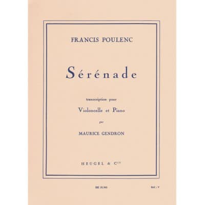  Poulenc Francis - Serenade - Violoncelle and Piano 