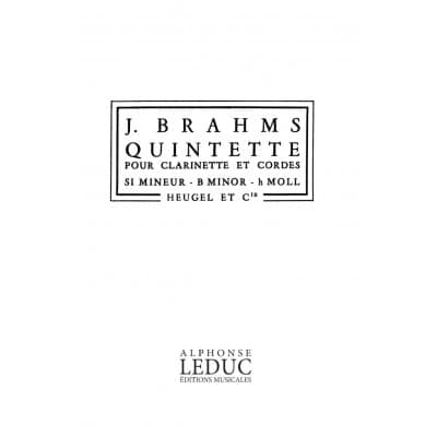  Brahms J. - Quintette Clarinette Et Cordes Op. 115 En Si Mineur - Partition De Pochemineur -