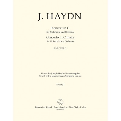 BARENREITER HAYDN J. - KONZERT IN C (VIOLON 1)