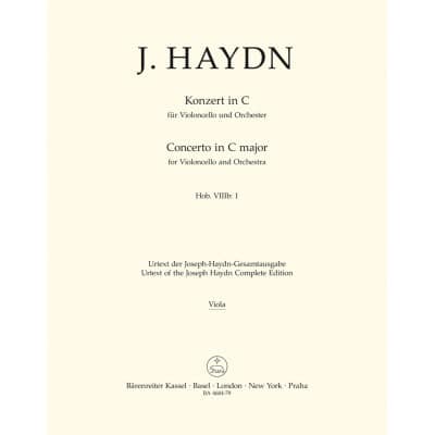 BARENREITER HAYDN J. - KONZERT IN C - VIOLONCELLE ET ORCHESTRE - PARTIE D
