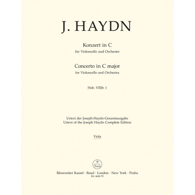 BARENREITER HAYDN J. - KONZERT IN C - VIOLONCELLE ET ORCHESTRE - VIOLA PART 