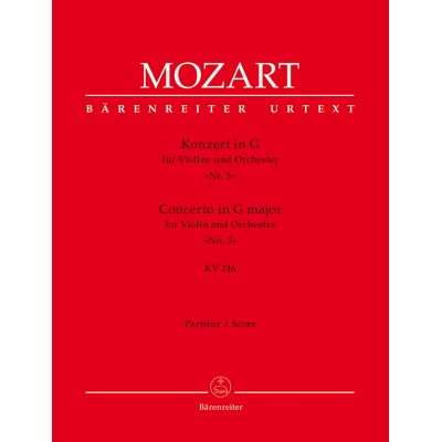  Mozart W.a. - Concerto N3 En Sol Majeur Kv 216 Pour Violon Et Orchestre - Conducteur
