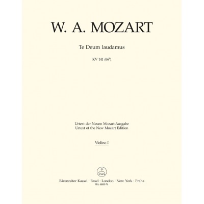 BARENREITER Mozart W.a. Te Deum Laudamus KV 141 (66B)