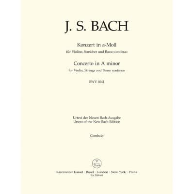  Bach J.s. Concerto En La Mineur Bwv 1041 Pour Vn, Cordes Et Bc