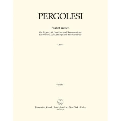 PERGOLESE G. B. - STABAT MATER - VIOLON 1