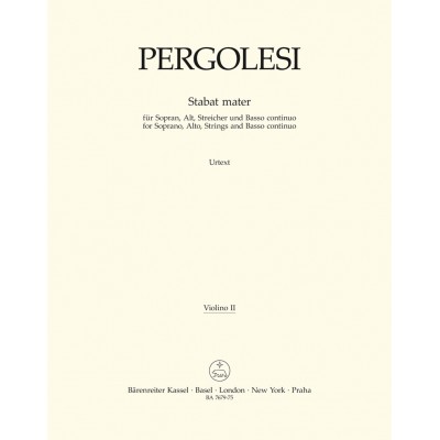 BARENREITER PERGOLESE G. B. - STABAT MATER - VIOLON 2