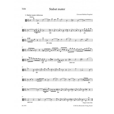 PERGOLESE G.B. - STABAT MATER - ALTO