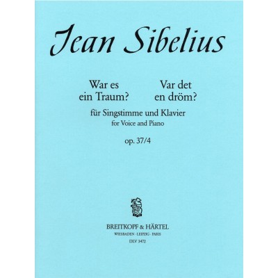 Sibelius J. - Var Det En Drom? - War Es Ein - Voix Haute, Piano