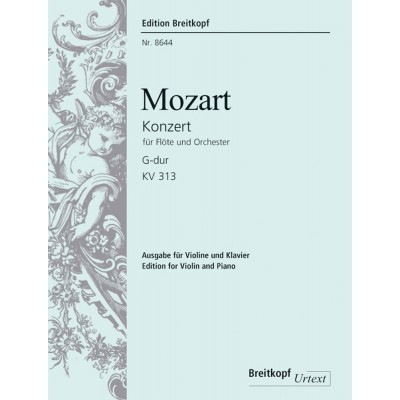 EDITION BREITKOPF Moz W.A. - Concerto Pour Flute En Sol Majeur Kv 313 - Flute, Piano