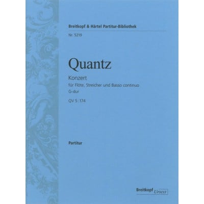  Quantz Johann Joachim - Flotenkonzert G-dur Qv 5:174 - Flute, Orchestra