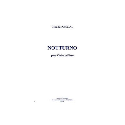 PASCAL CLAUDE - NOTTURNO - VIOLON ET PIANO