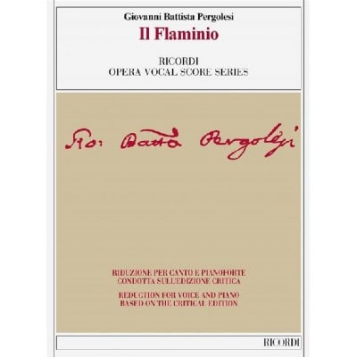  Giovanni Battista Pergolesi - Il Flaminio - Chant Et Piano