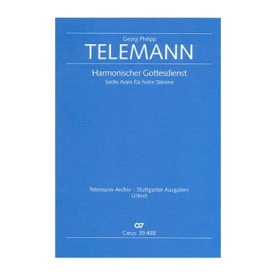 CARUS TELEMANN G.PH. - SECHS ARIEN AUS DEM HARMONISCHEN GOTTESDIENST