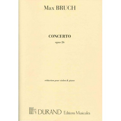 BRUCH - CONCERTO OP 26 - VIOLON ET ORCHESTRE 