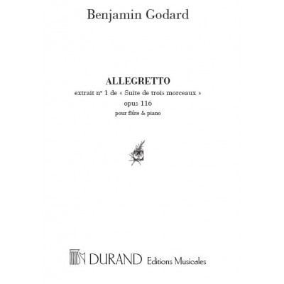 GODARD - 3 MORCEAUX OP 116 N 1 - ALLEGRETTO - FLUTE ET PIANO