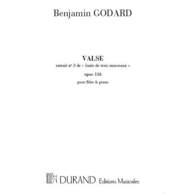  Godard B. - 3 Morceaux Op 116 N 3 - Valse - Flute Et Piano