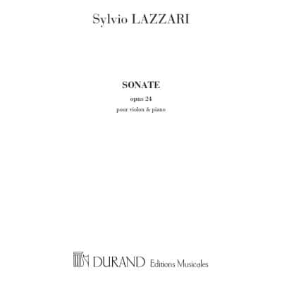 LAZZARI S. - SONATE OP 24 - VIOLON ET PIANO