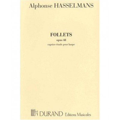 DURAND HASSELMANS A. - FOLLETS. CAPRICE-ETUDE, OPUS 48 - HARPE