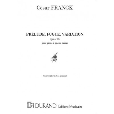 FRANCK - PRELUDE, FUGUE, VARIATION - PIANO