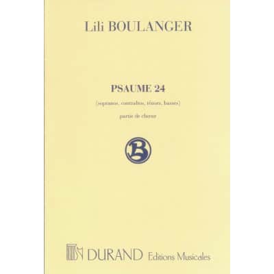 BOULANGER L. - PSAUME 24 LA TERRE APPARTIENT A L'ETERNEL - CHOEURS