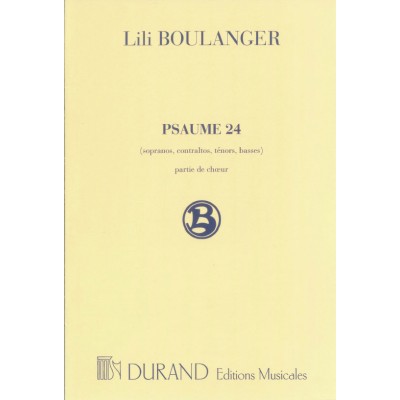 BOULANGER L. - PSAUME 24 LA TERRE APPARTIENT A L'ETERNEL - CHOEURS