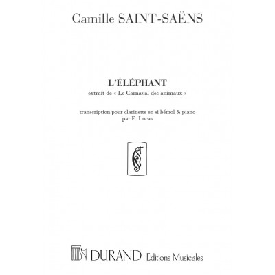 SAINT SAENS C. - L'ELEPHANT - CLARINETTE ET PIANO