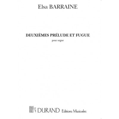 DURAND BARRAINE - PREUDE ET FUGUE N 2 - ORGUE