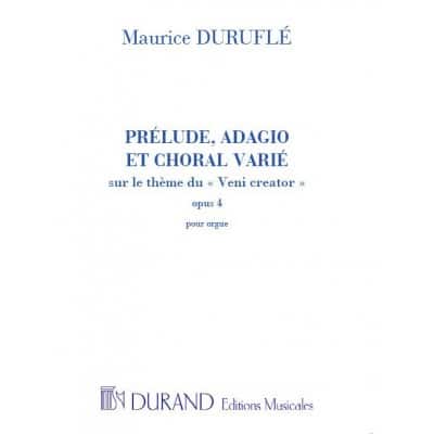  Durufle M. - Prelude Adagio Et Choral Varie - Orgue