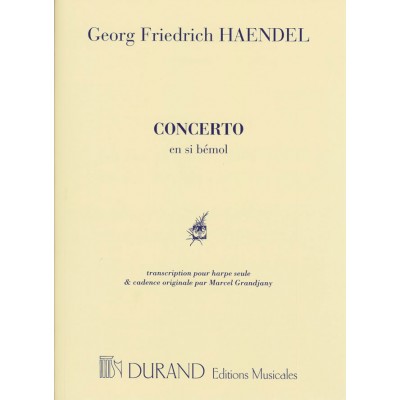 HAENDEL G.F. - CONCERTO EN SI BEMOL - HARPE