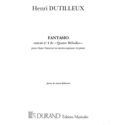  Dutilleux H. - Quatre Melodies - Voix Barython Ou Mezzo-soprano