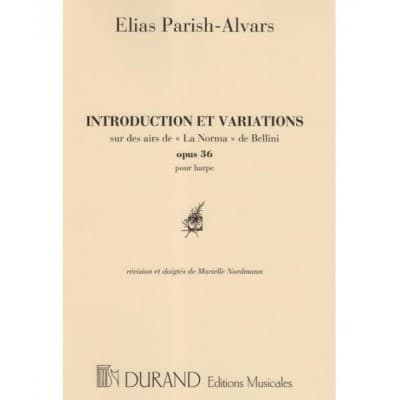PARISH-ALVARS - INTRODUCTION & VARIATION - HARPE