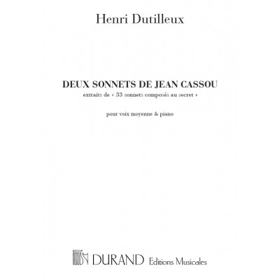  Dutilleux - 2 Sonnets - Chant Et Piano