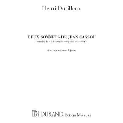 DUTILLEUX - 2 SONNETS - CHANT ET PIANO