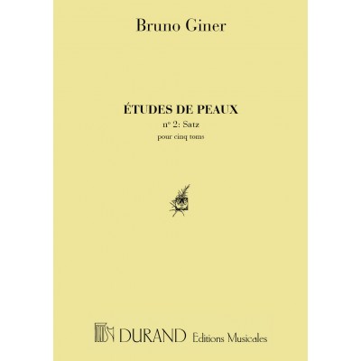 GINER B. - ETUDES DE PEAUX N. 2: SATZ - PERCUSSIONS