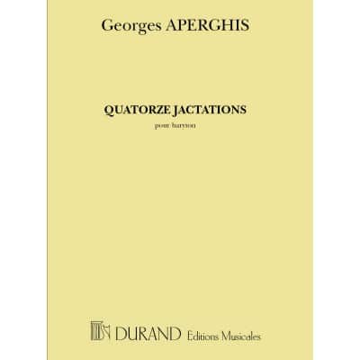 APERGHIS G. - QUATORZE JACTATIONS - CHANT ET PIANO