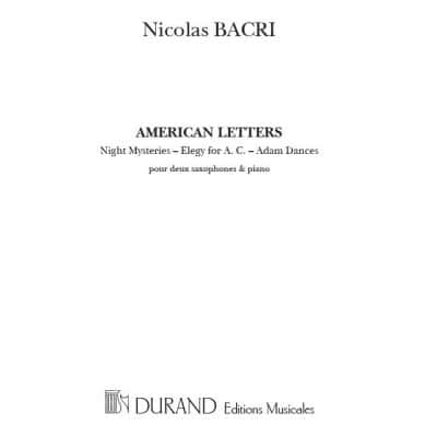  Bacri N. - American Letters - Saxophone Et Piano