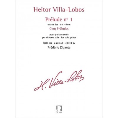 VILLA-LOBOS HEITOR - PRELUDE N° 1 EXTRAIT DES CINQ PRELUDES GUITARE 