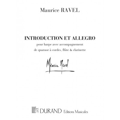RAVEL M. - INTRODUCTION ET ALLEGRO - HARPE AVEC ACCOMPAGNEMENT