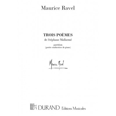 RAVEL M. - TROIS POEMES DE MALLARME - CONDUCTEUR DE POCHE 