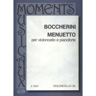 BOCCHERINI L. - MENUETTO - VIOLONCELLE ET PIANO 