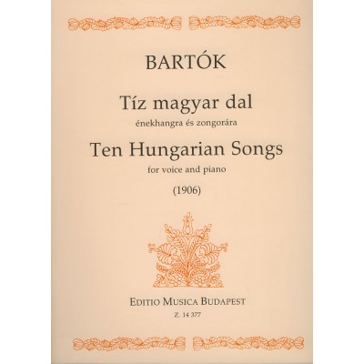 BARTOK B. - TEN HUNGARIAN SONGS - VOICE AND PIANO